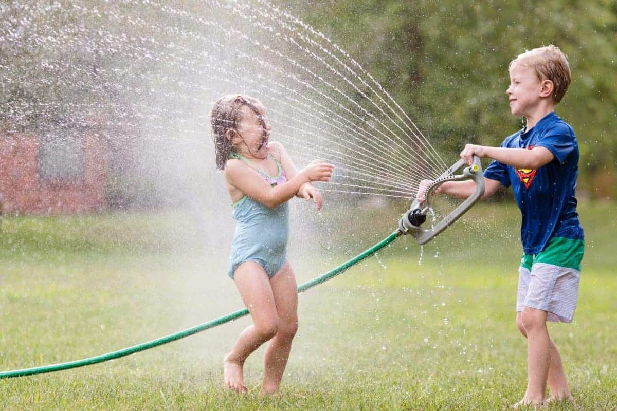 best lens to use when taking sprinkler shots of kids