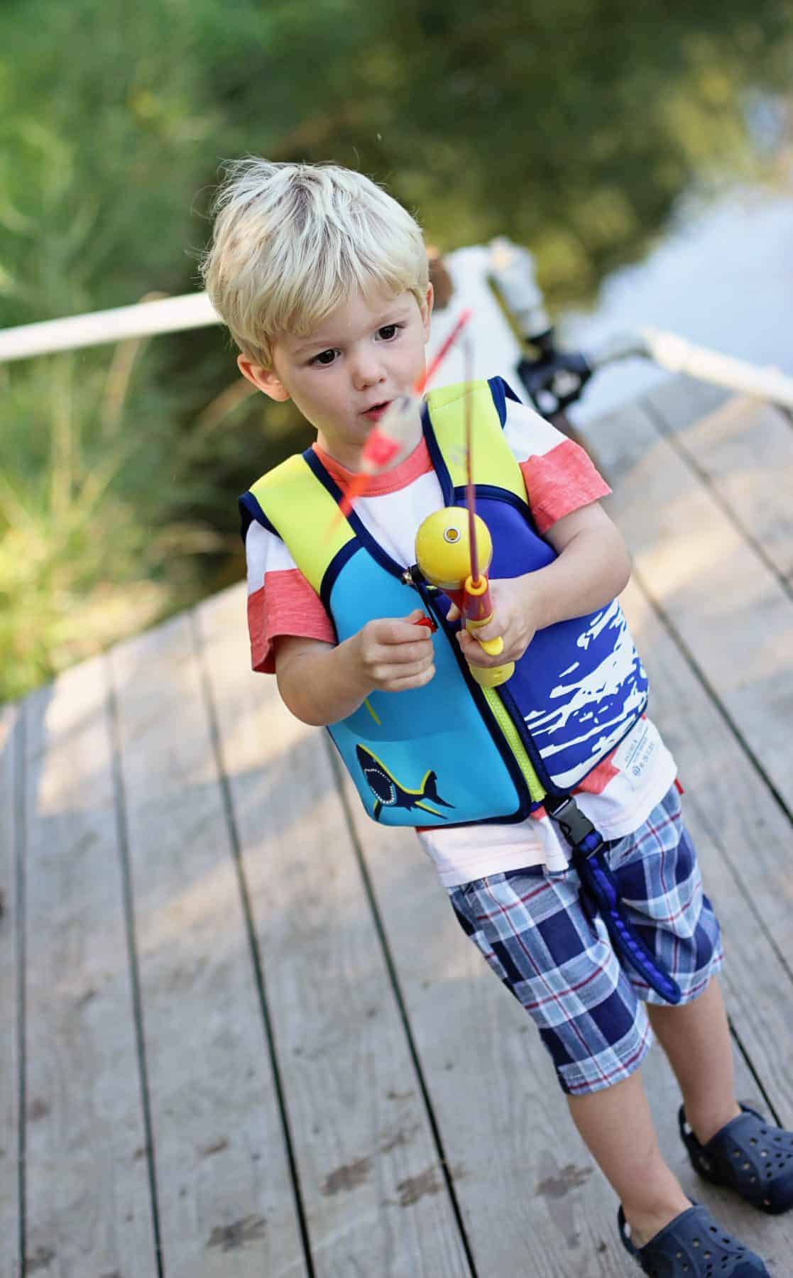 teaching little kids to fish