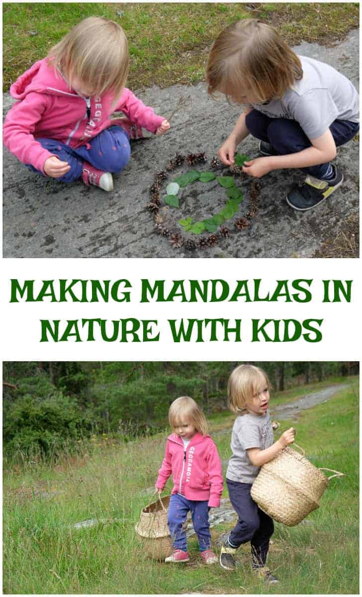how to make nature mandalas with kids