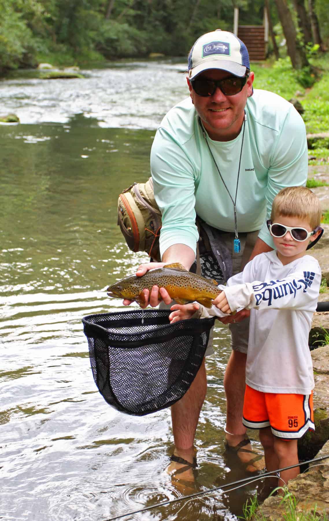 kids only fly fishing creek