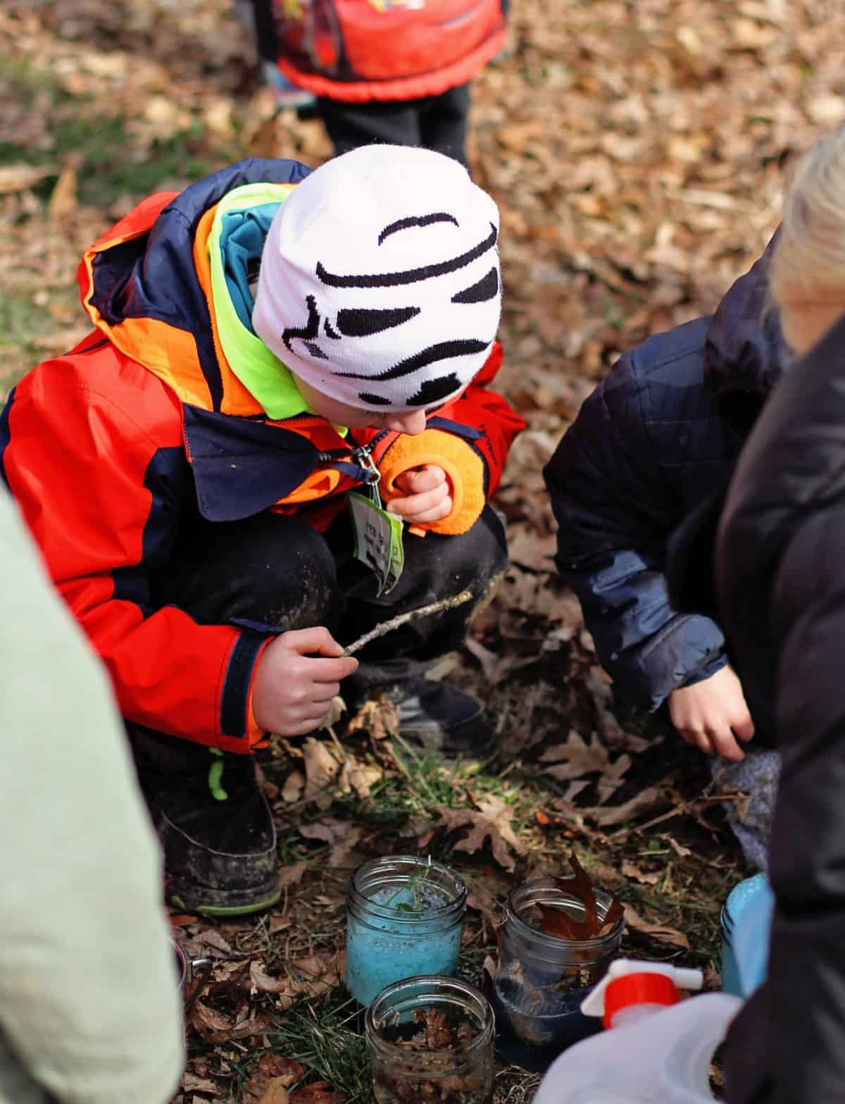outdoor educational activities - making fairy potion