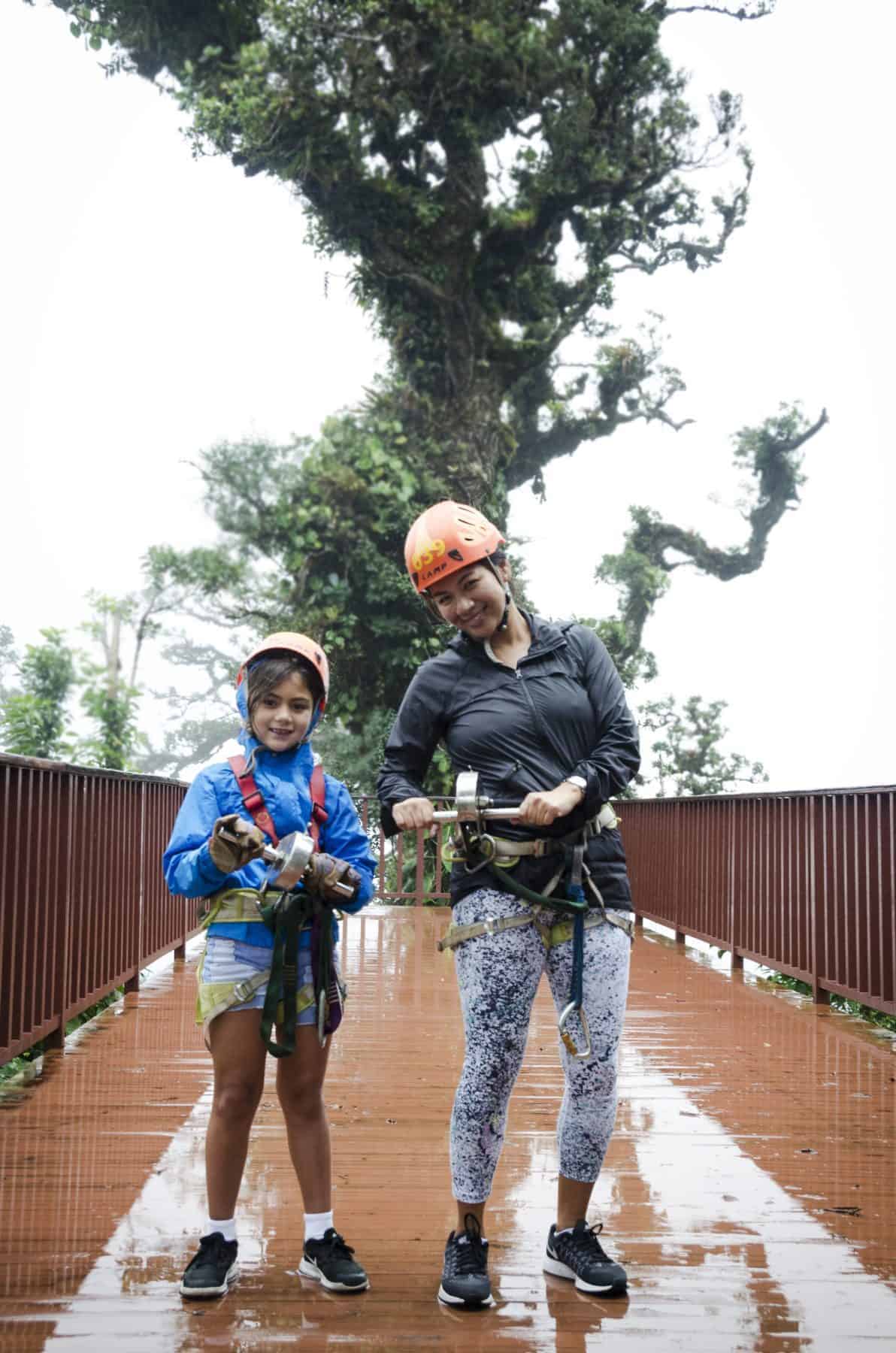 ziplining with kids in costa rica