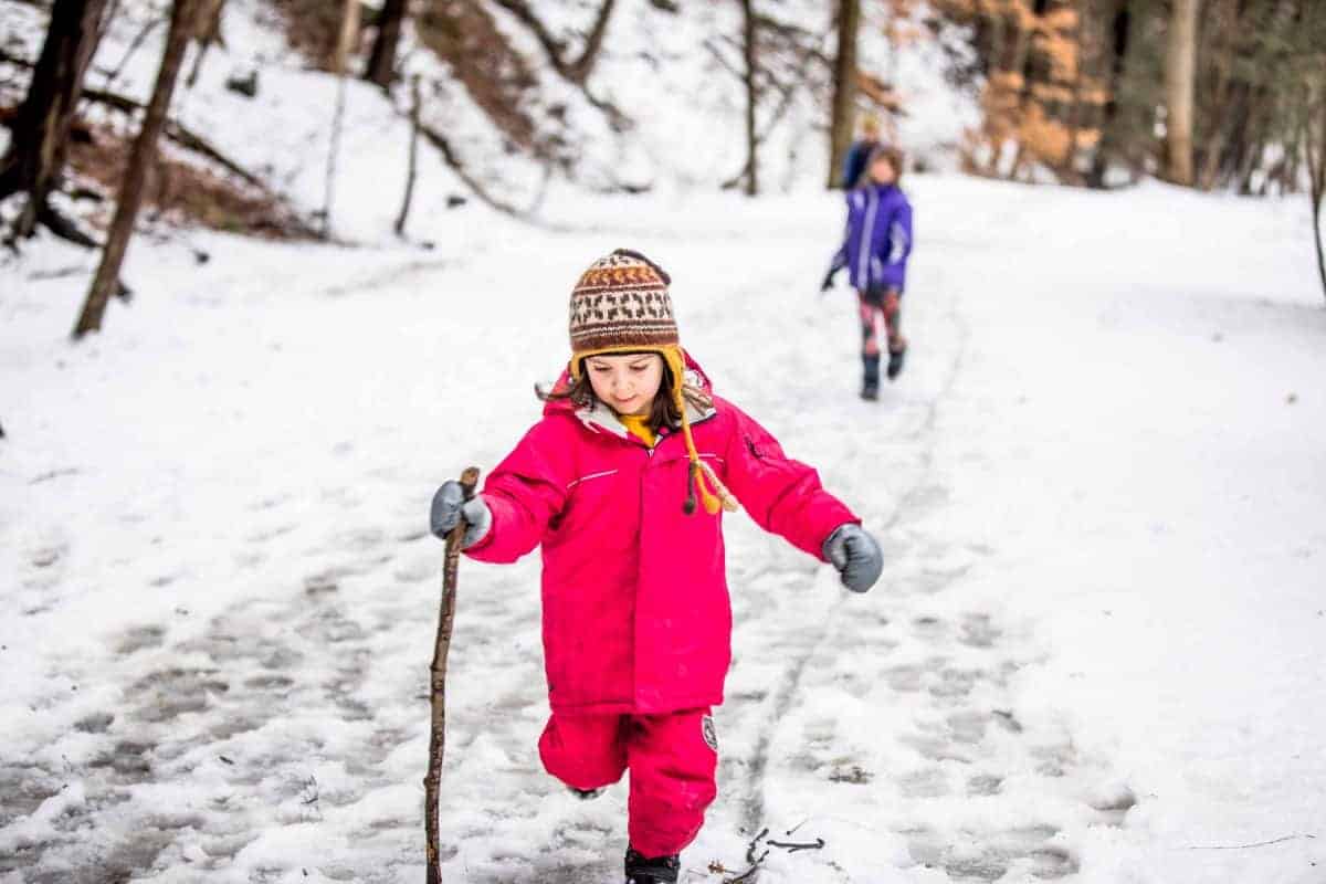 Winter Hiking with Kids Taughannock Falls State Park in Ithaca, NY 