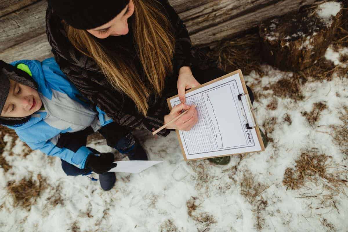 Winter Words Scavenger Hunt for Kids - Outdoor Winter Activities