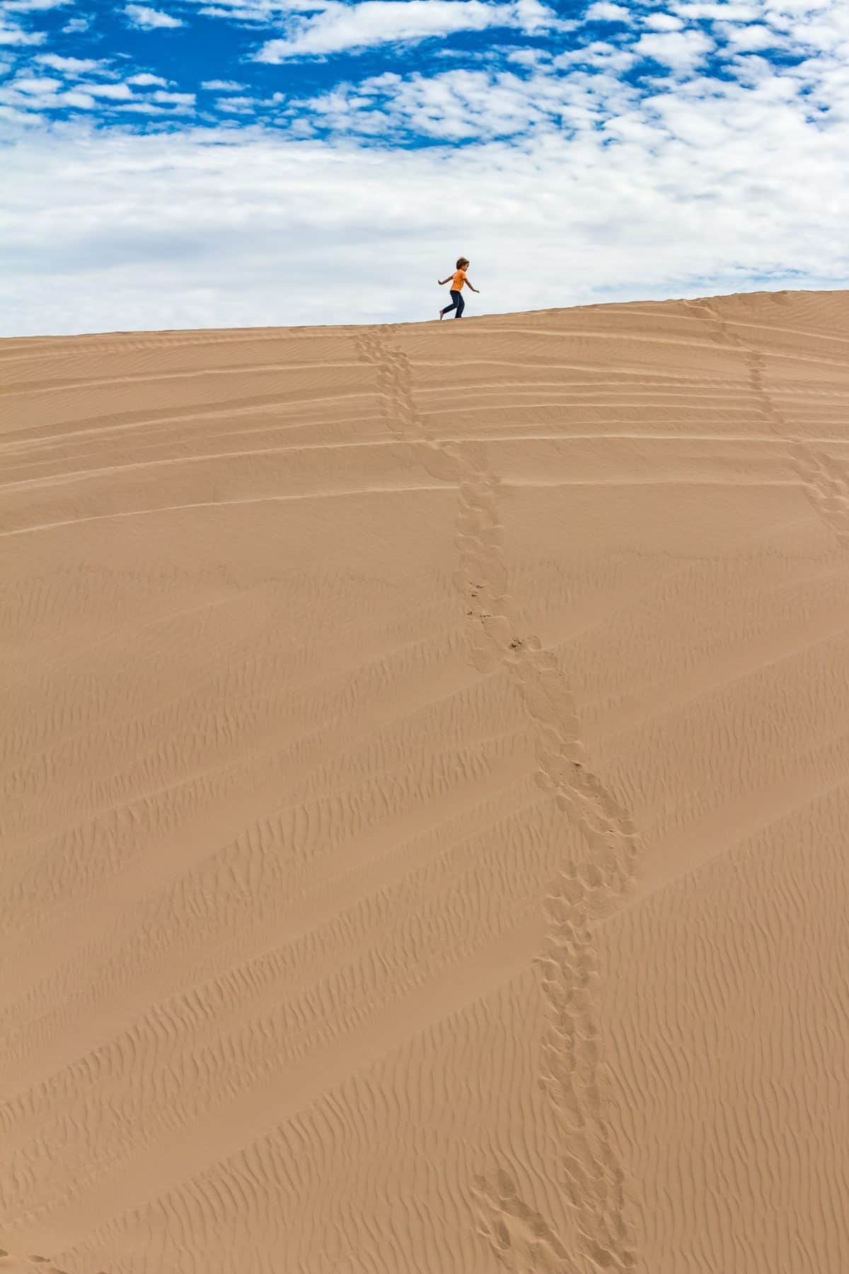 sand dunes with kids