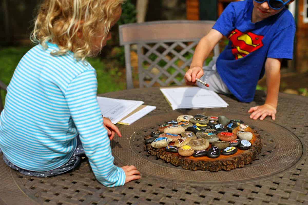 story stones for kids - educational nature activities
