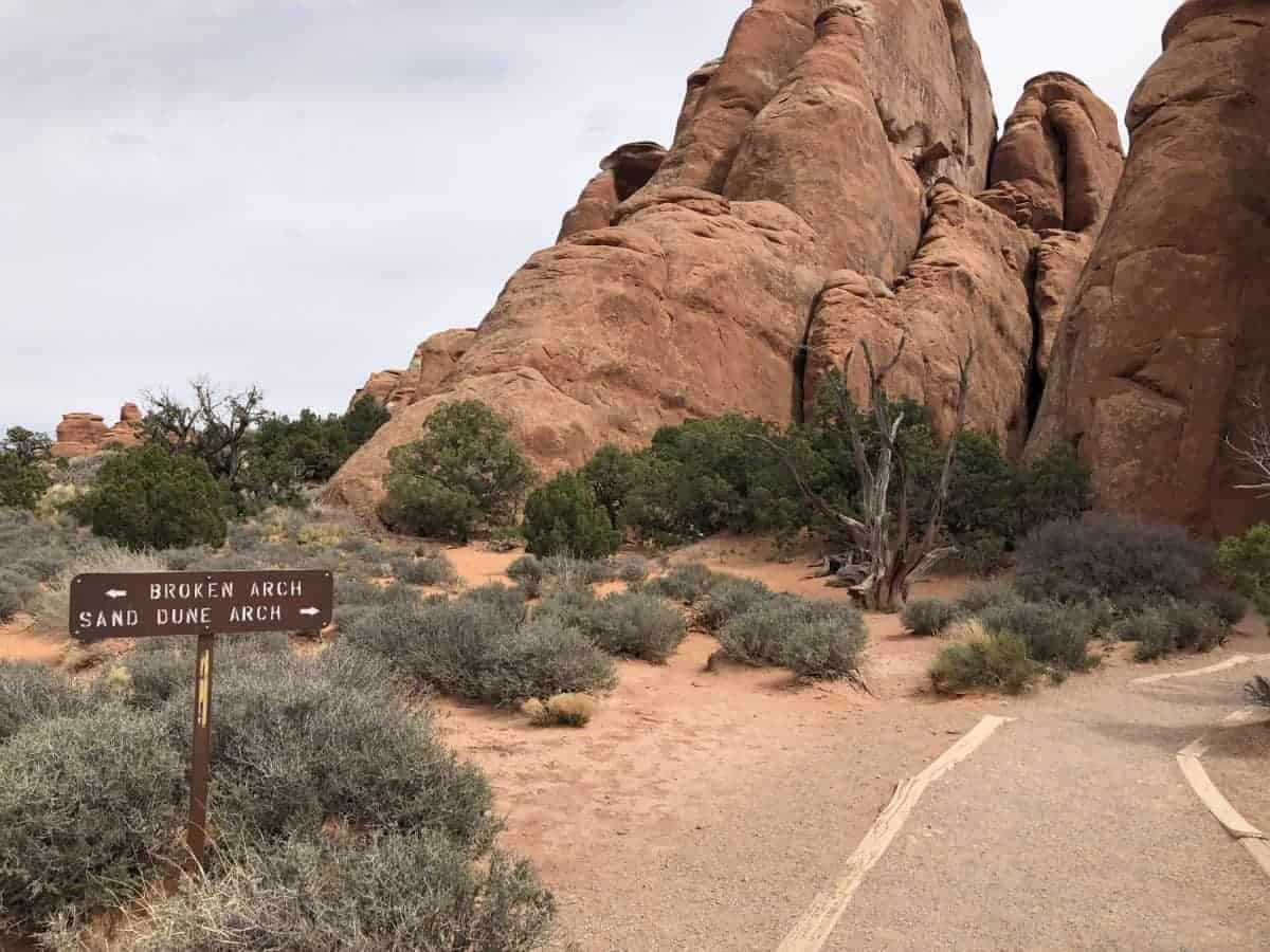 Hiking in Arches National Park with kids