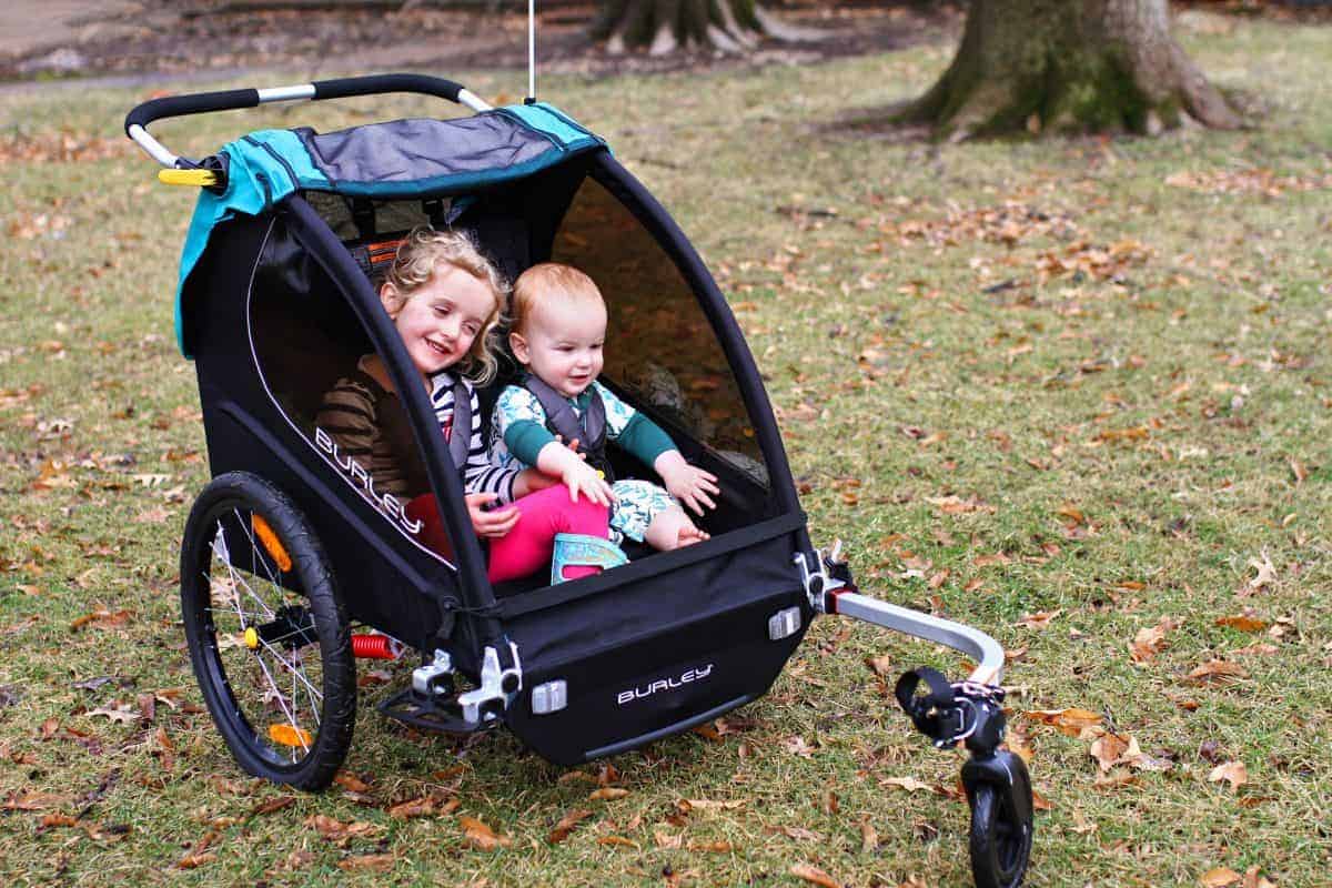 double child bike trailer