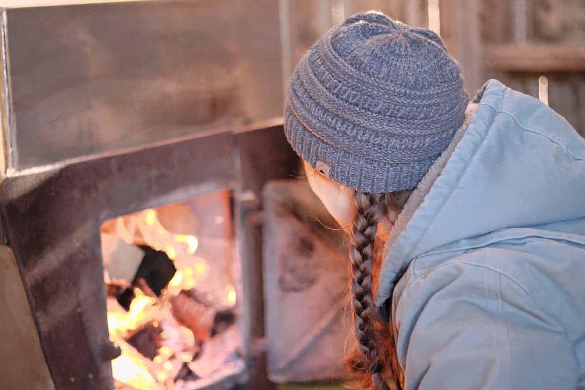 using an evaporator to make maple syrup
