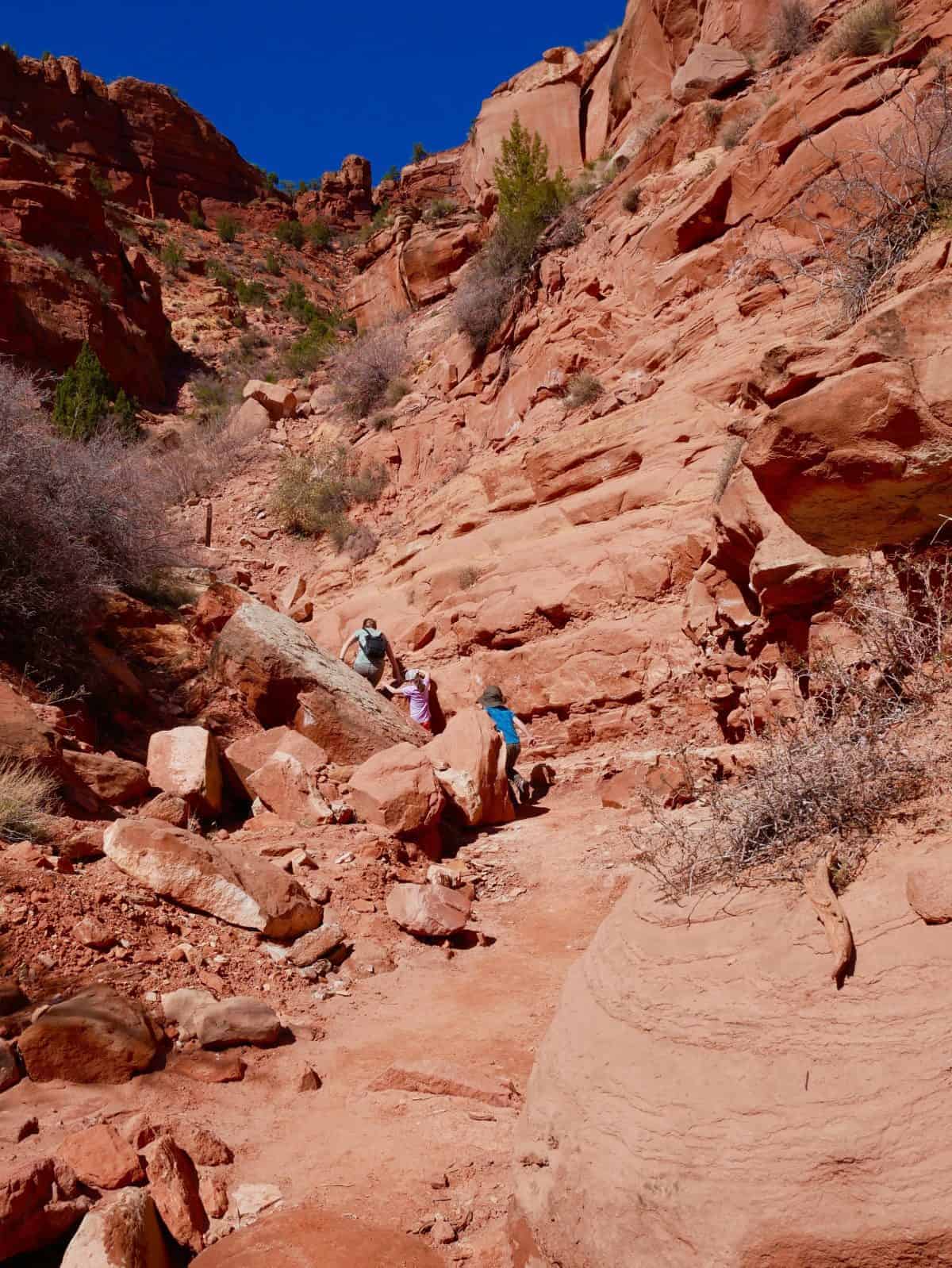 kid-friendly hikes in Kanab Utah