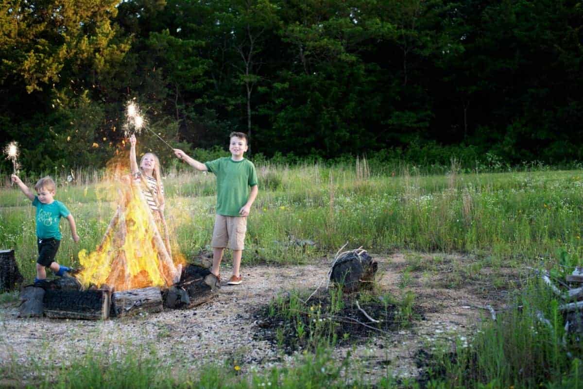 how to create a magical bonfire with kids