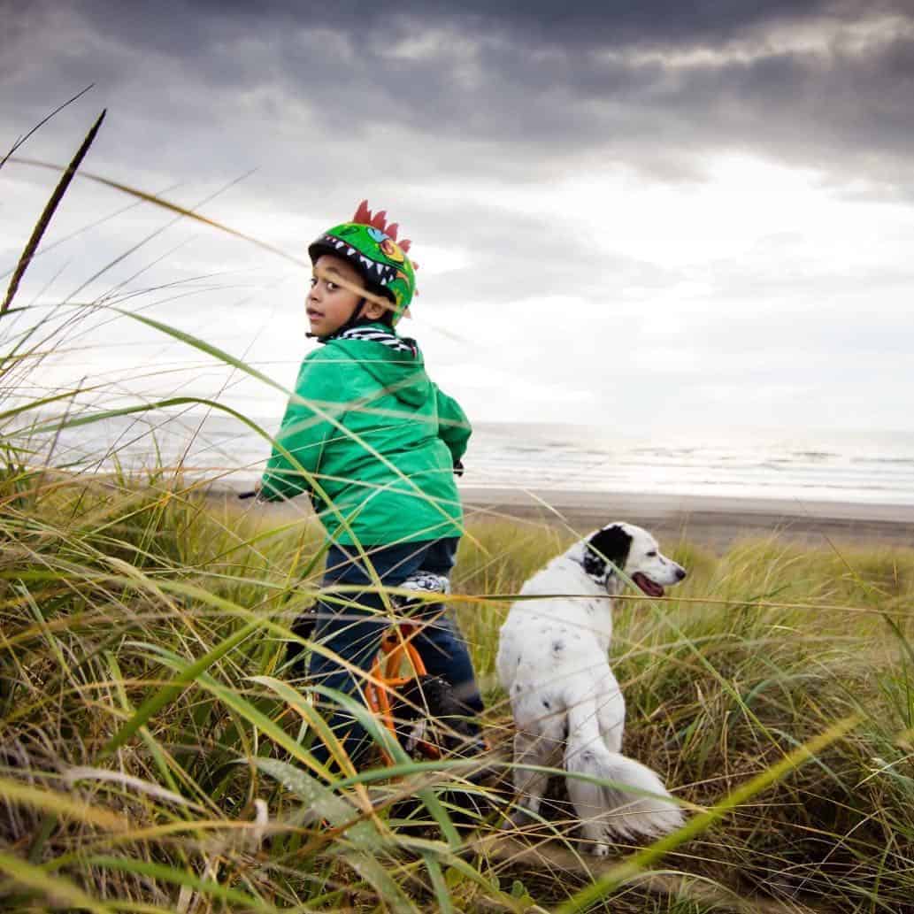 kids with dogs get more exercise and outdoor time