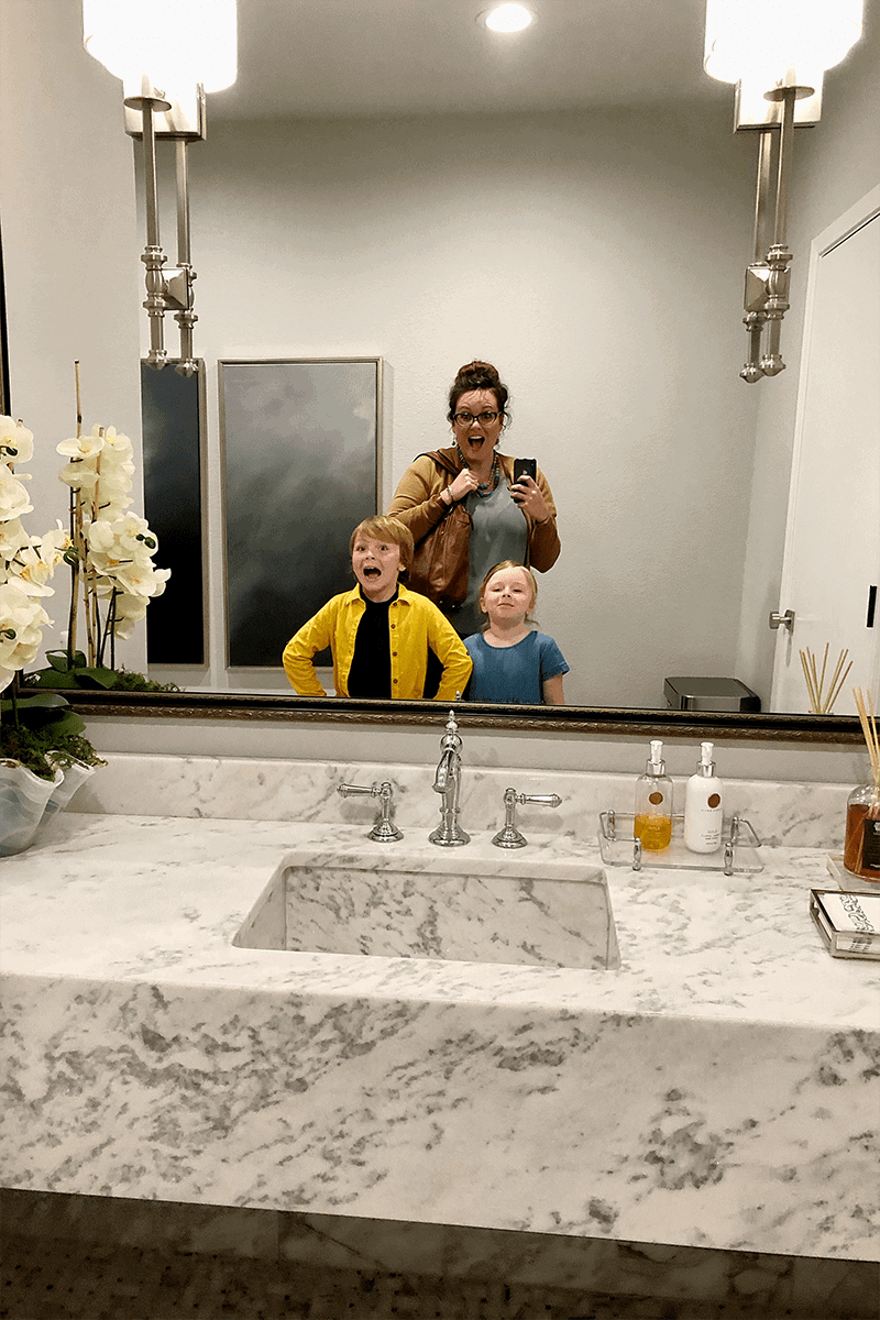 road trips safety tips bathroom selfie