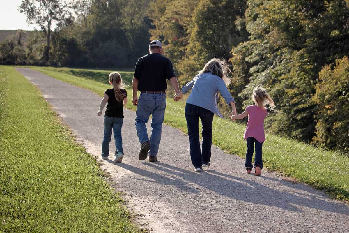 How to Get Kids Outside During the School Year - Go for family walks
