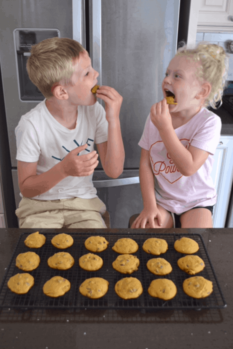 pumpkin cookies with kids - fall treats to make with kids