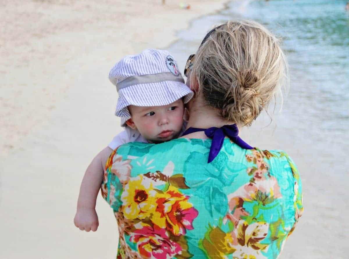 taking baby to the beach - spending time outside with baby