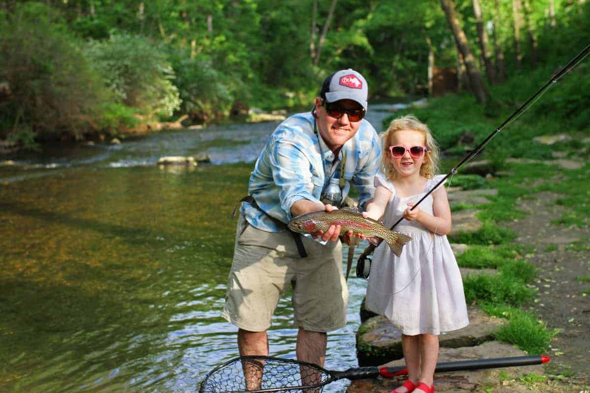 fly fishing with children