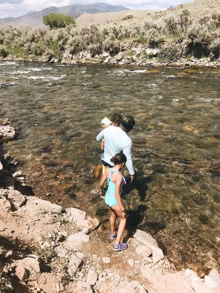 Visiting the Boiling River in Yellowstone with Kids 