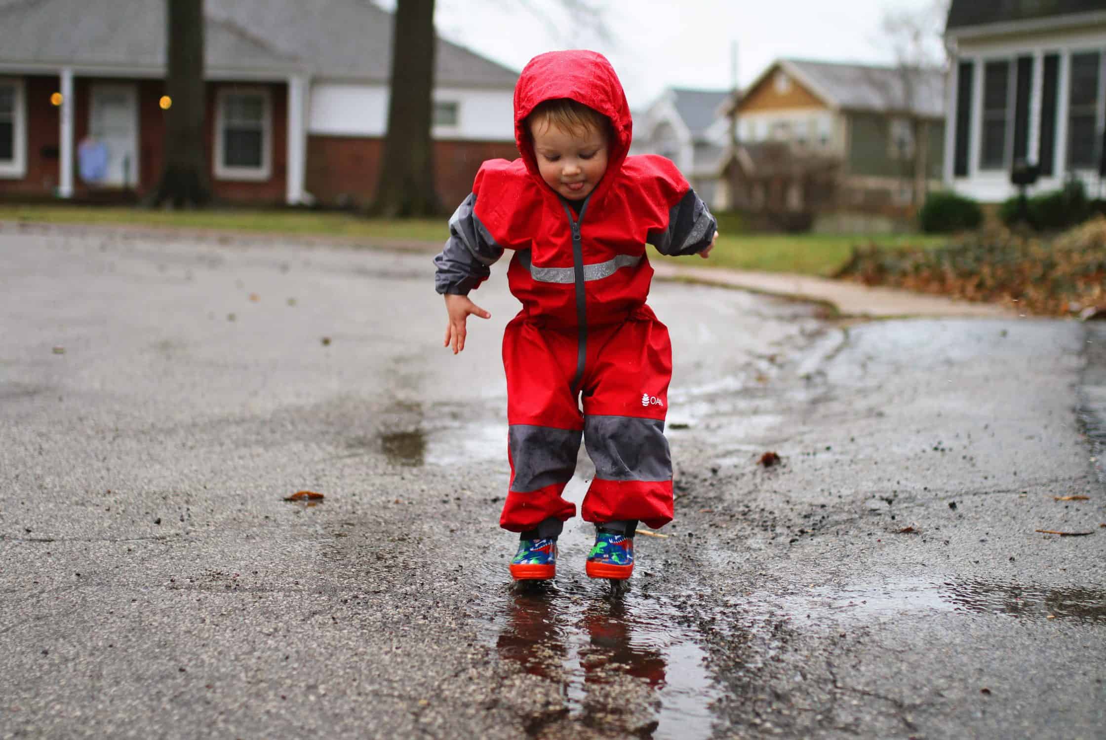 Kids Waterproof Fleece-Lined Rain Pants 