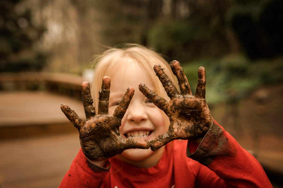 Muddy Hands - ways to let kids have fun with mud