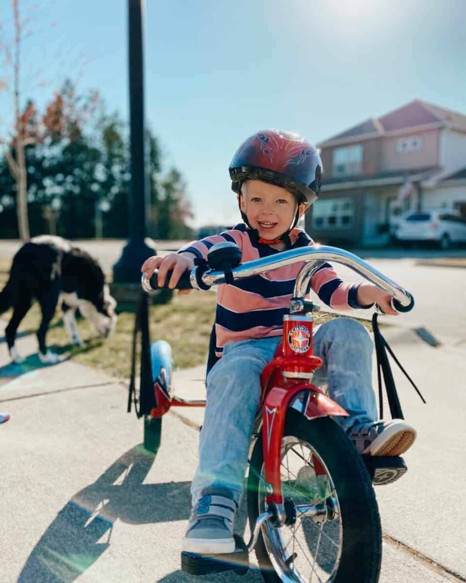 Biking with kids - spring outdoors