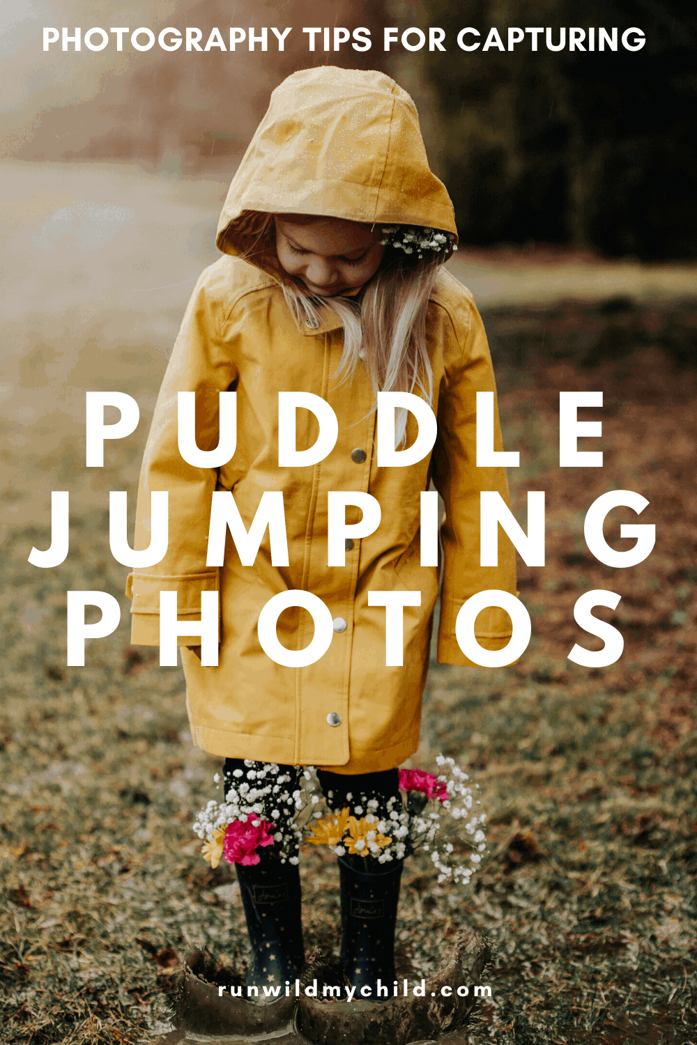 photography tips for capturing puddle jumping pictures of kids