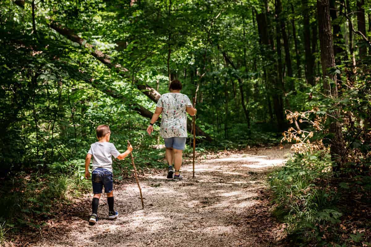 Hiking outdoors with medically-complex children