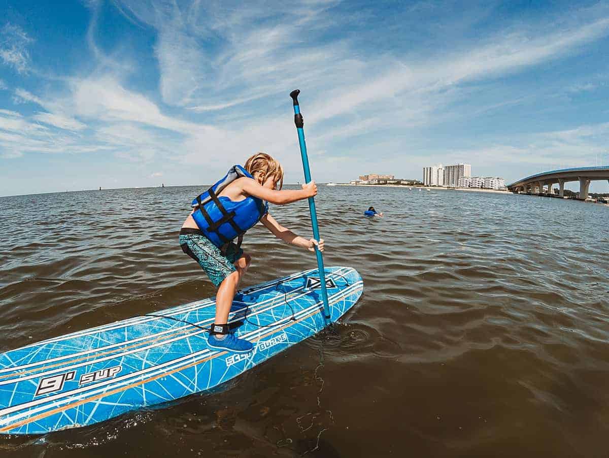 tips for how to paddleboard with kids