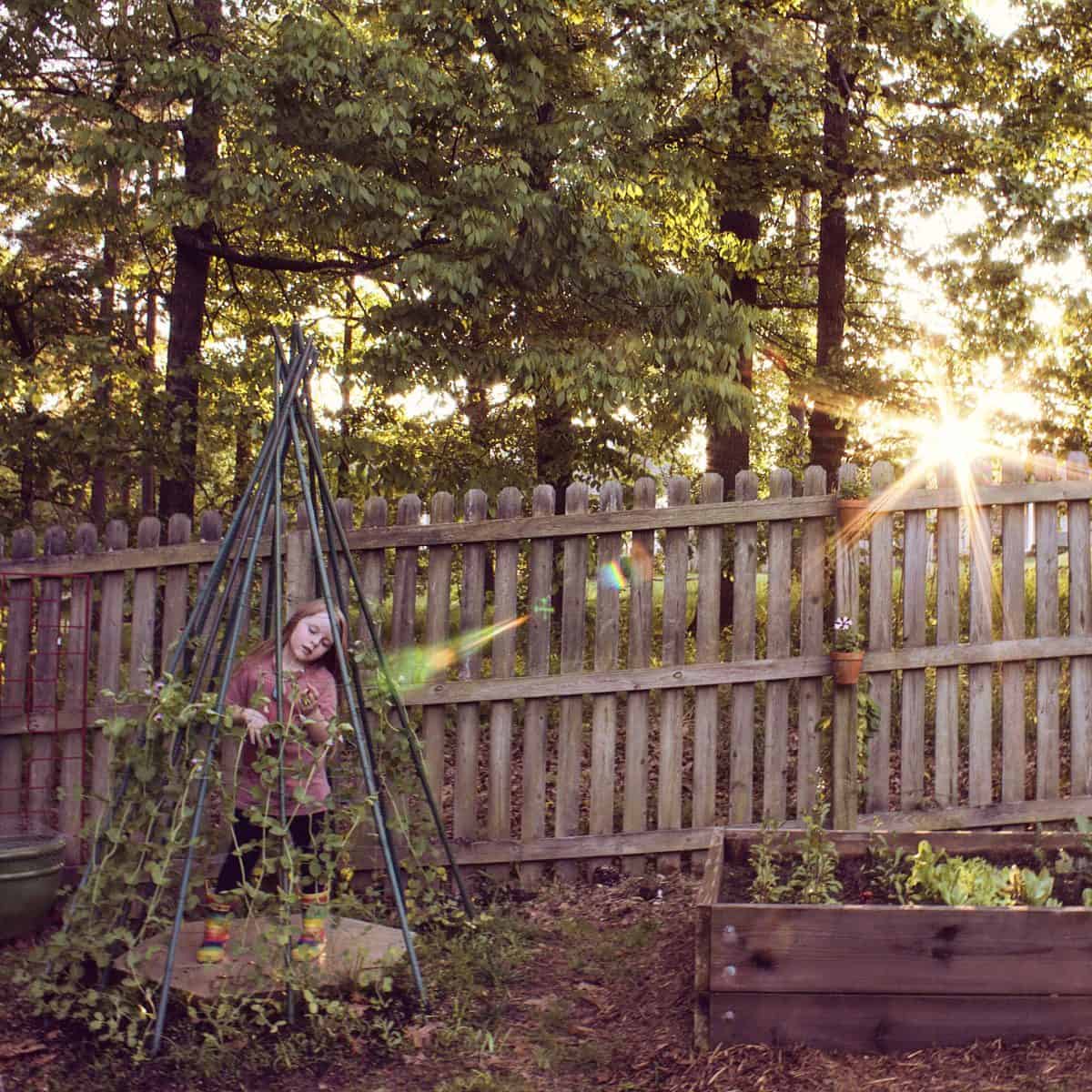 homeschool lessons from a backyard garden - interest led learning