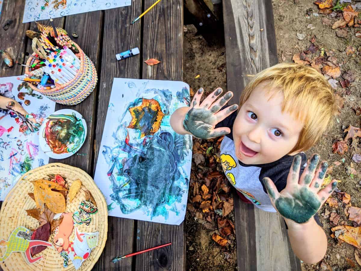 leaf painting and art ideas for kids - simple nature activities for kids