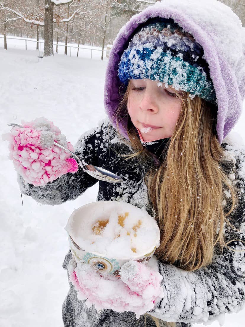 Snow ice cream - snow day activities