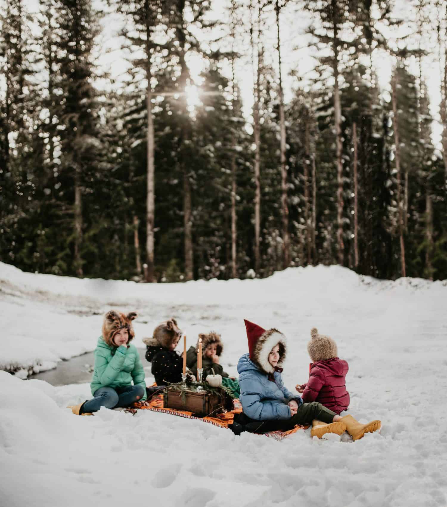 outdoor picnic - snow day activities for kids