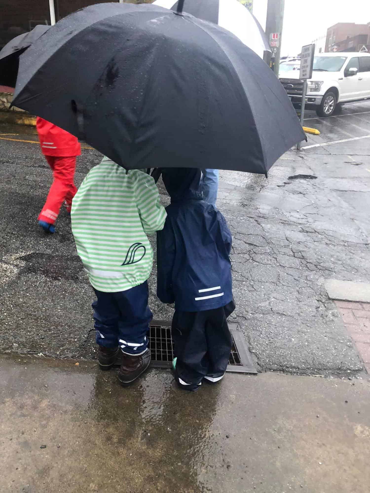 rainy day activities for kids - go for a rain walk