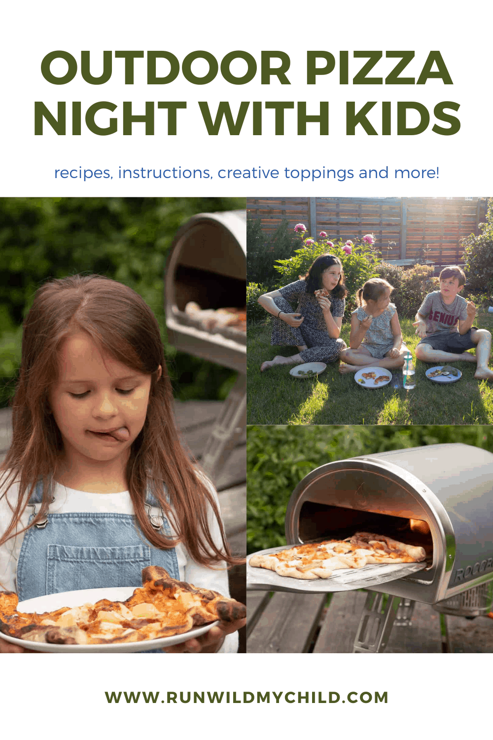 Cooking Pizza Outside - outdoor pizza night with kids