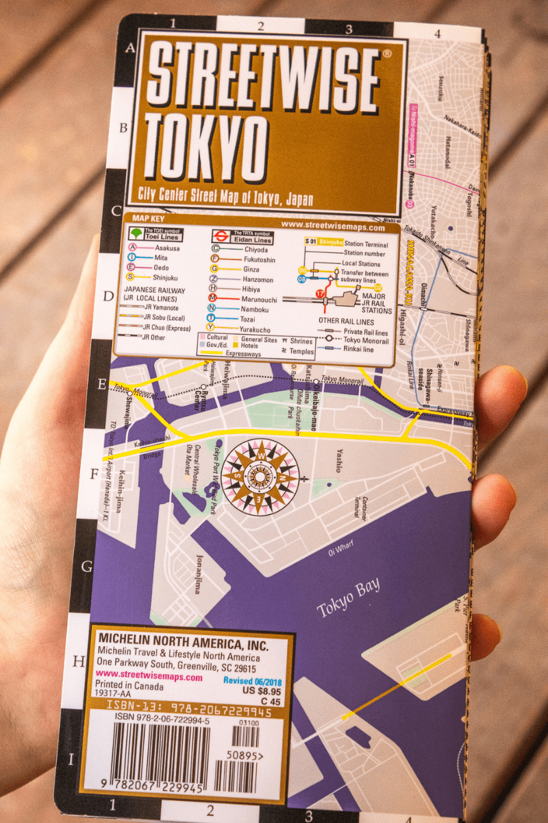Tokyo street map great for kids - teaching kids how to read a city map