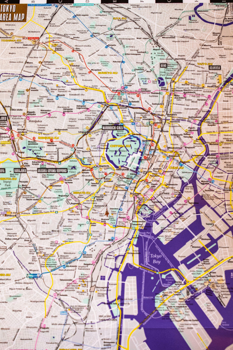 Detailed city map of Tokyo perfect for teens
