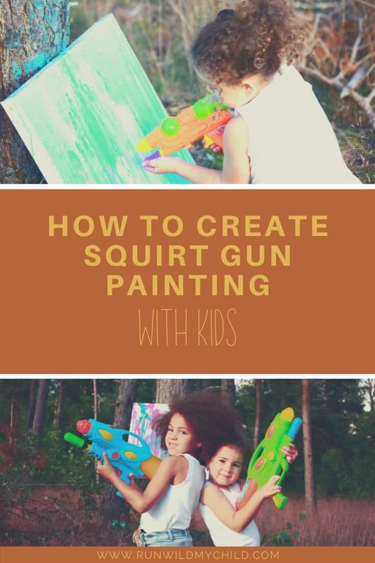Squirt Gun Painting with Kids