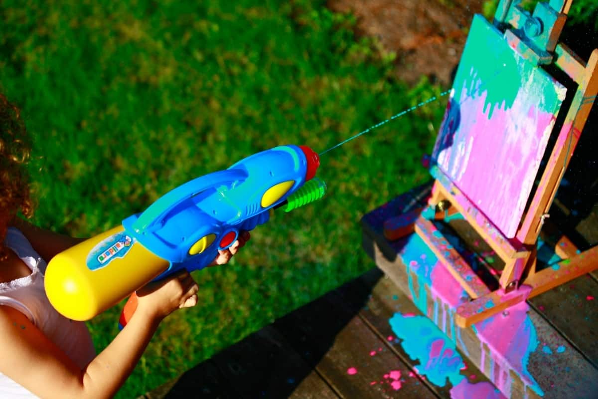 Squirt Gun Painting with Kids RUN WILD MY CHILD