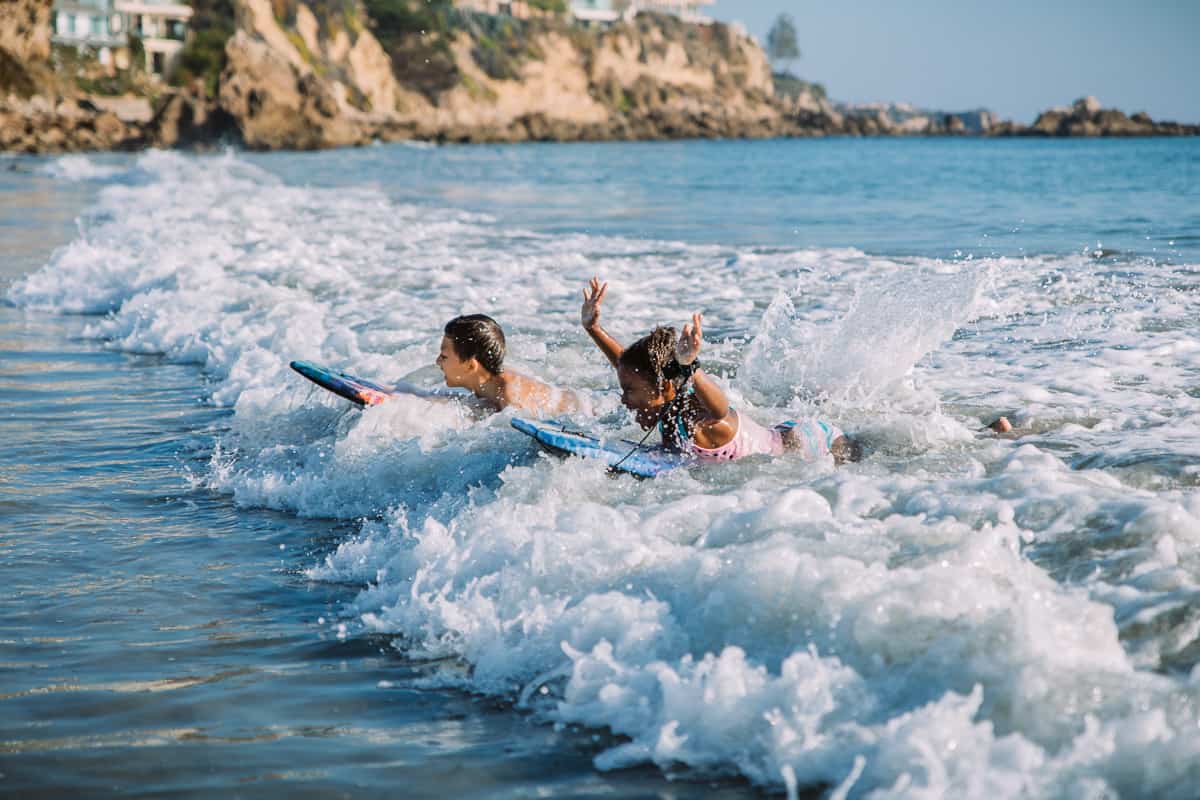 Boogie Boarding with Kids