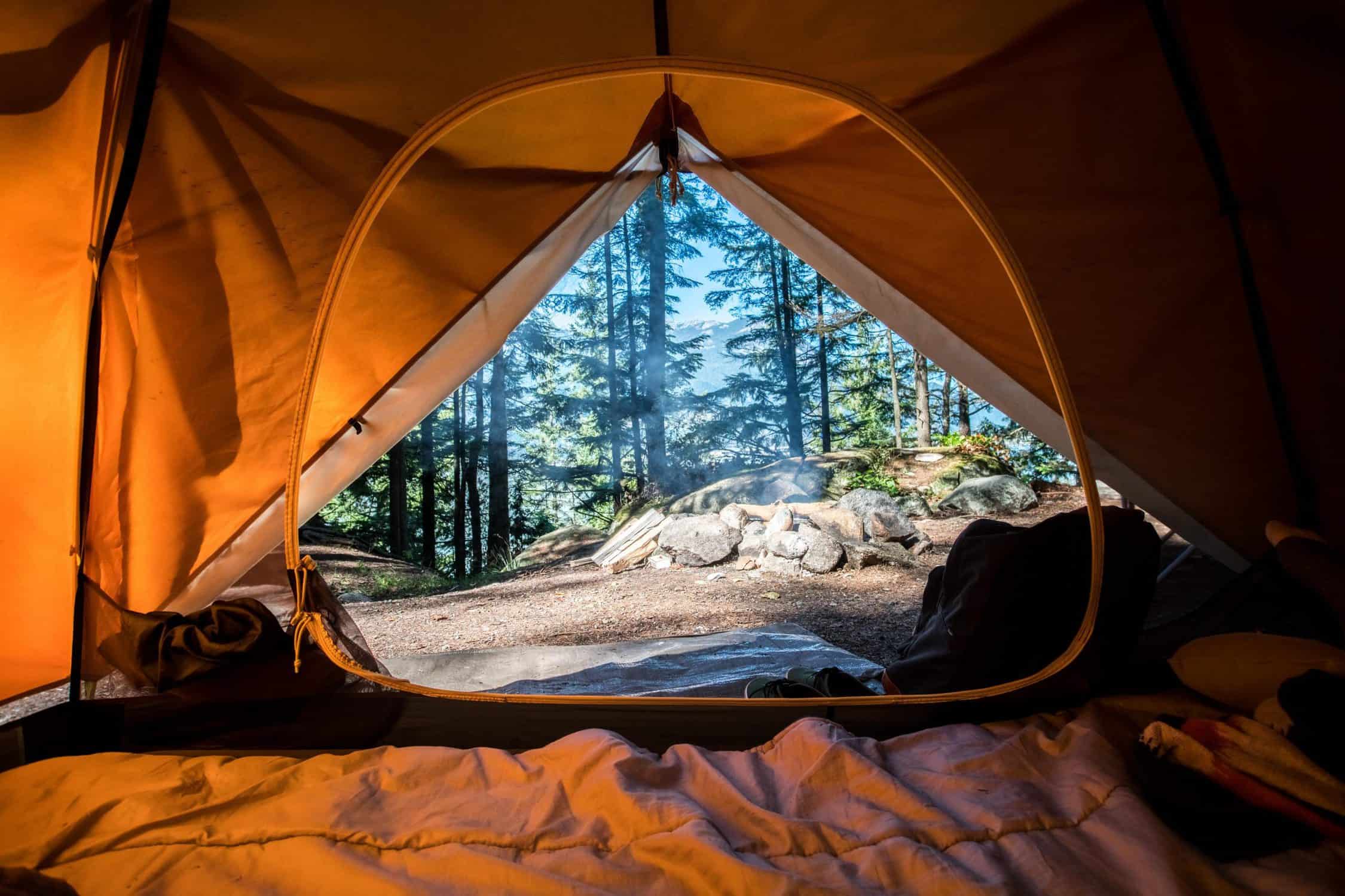 Tent camping outlet with kids