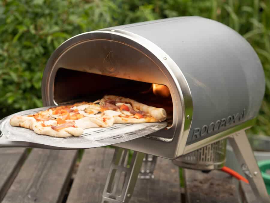 outdoor pizza cooking with kids