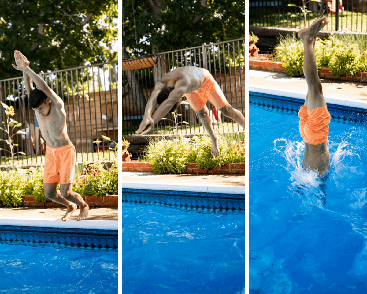 teach kids to dive in the pool