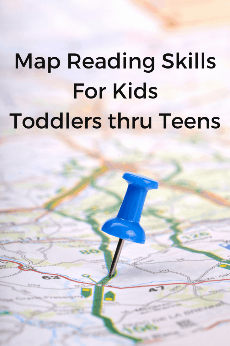 Teaching map reading skills to kids toddlers thru teens