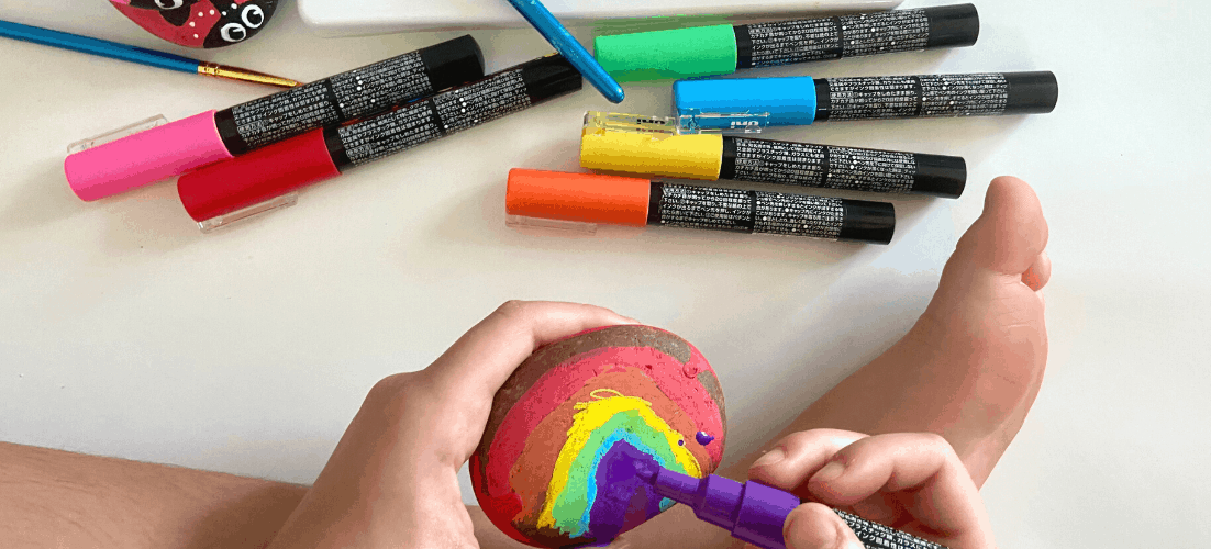 How To Make Fun Rainbow Painted Rocks