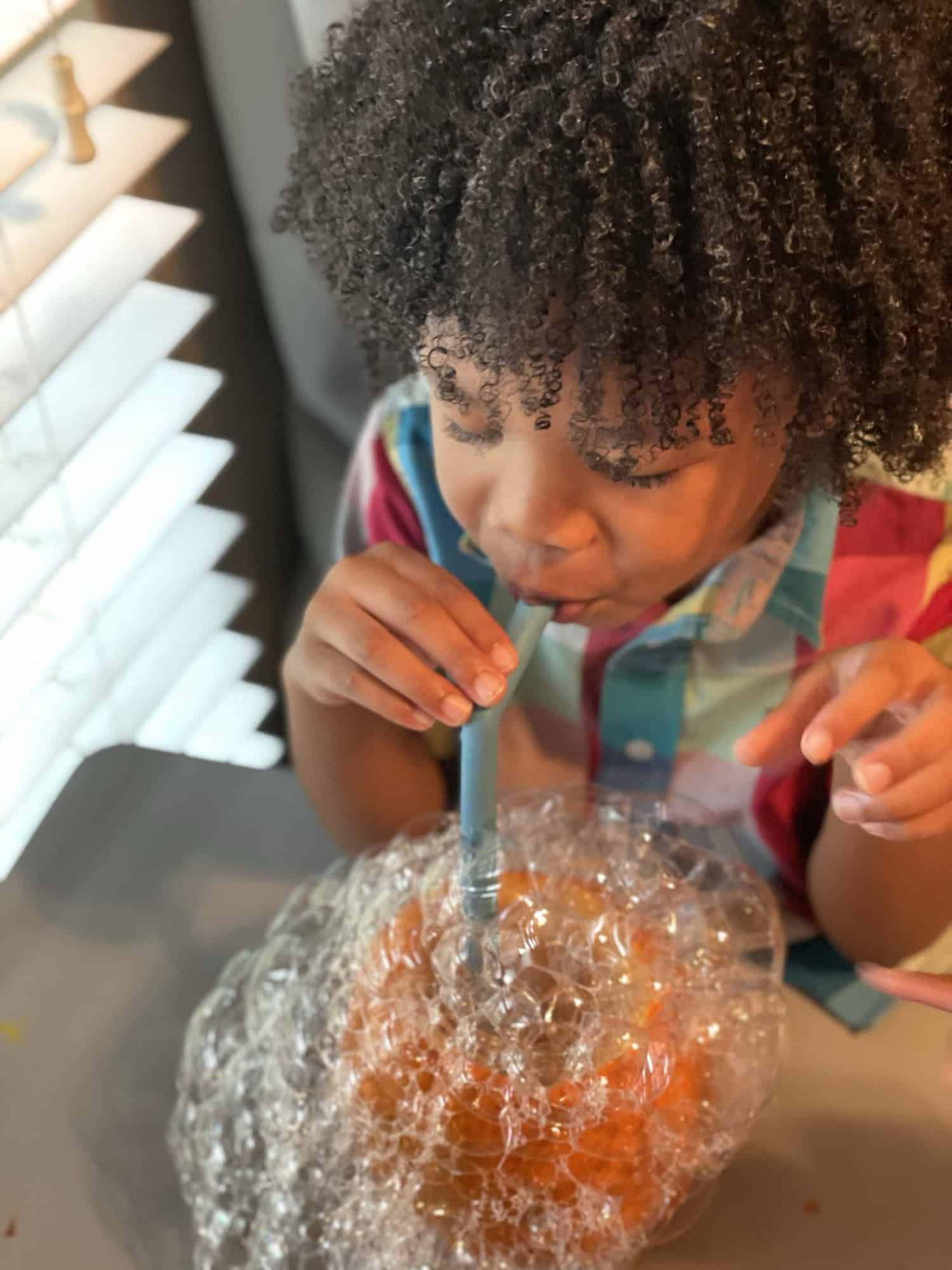 Pumpkin Bubbles Experiment Kindergarten