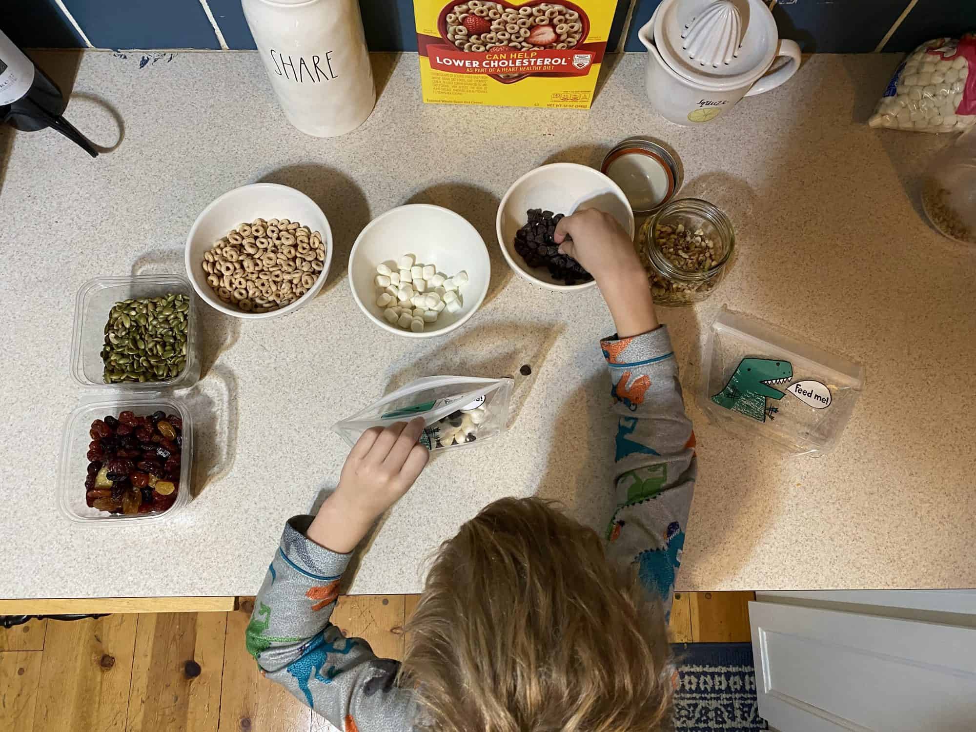 GORP trail mix varieties and ingredients - best hiking snacks for kids