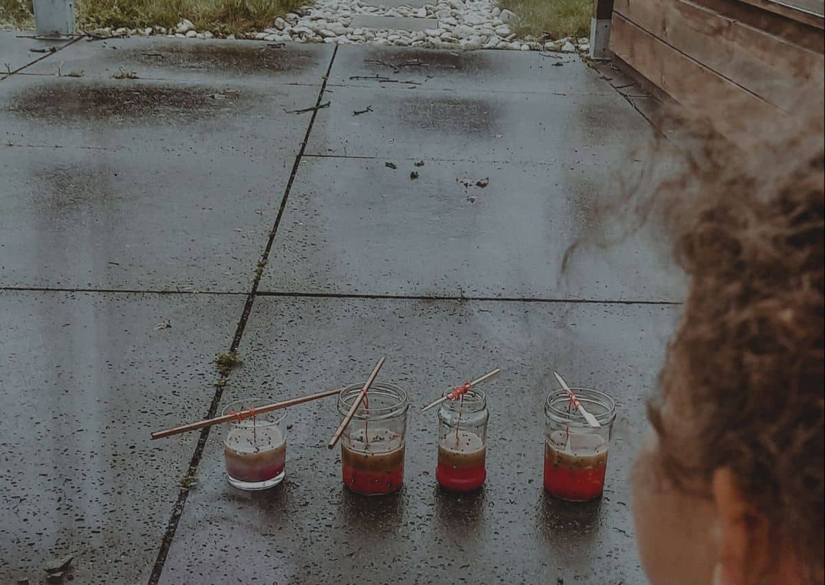 DIY Holiday candles with kids
