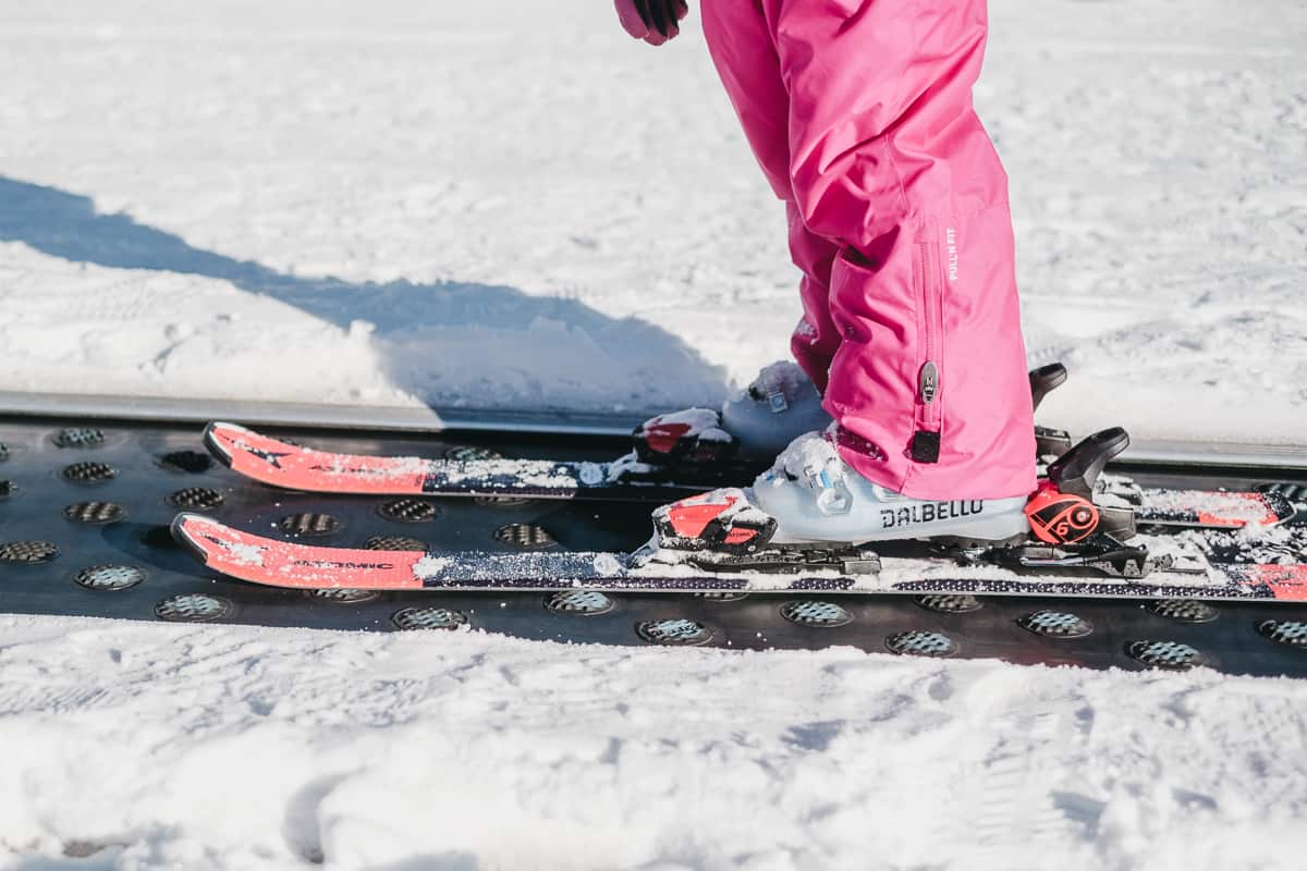 kids skis and boots for downhill skiing