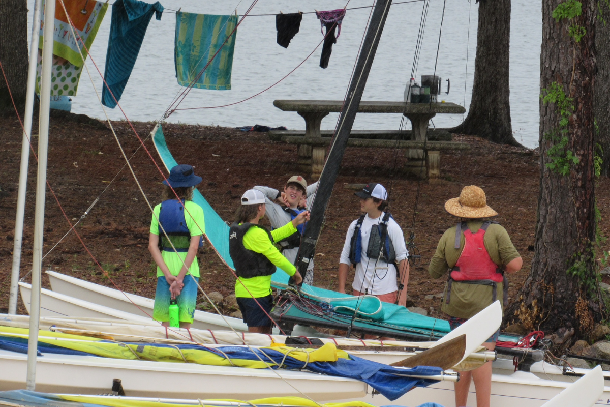 Group Sailing Instruction at summer camp