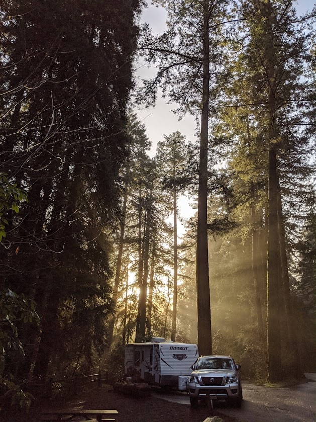RV camping forest